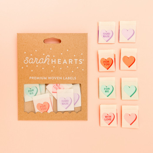 Sarah Hearts Label - Valentines