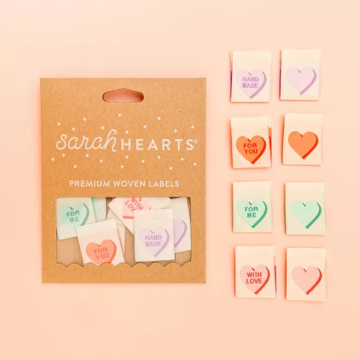 Sarah Hearts Label - Valentines