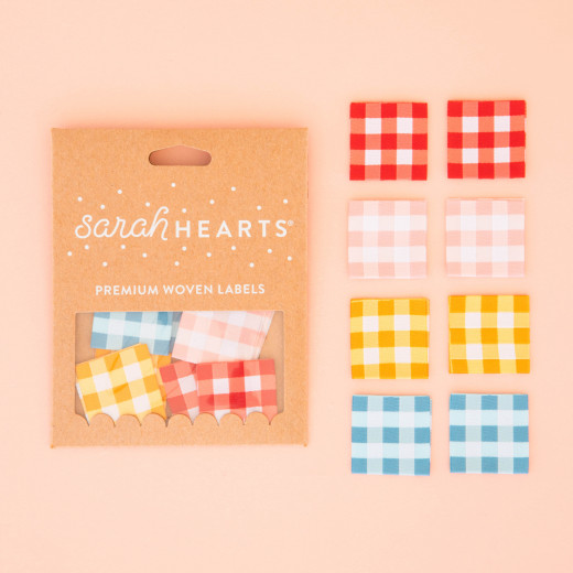 Sarah Hearts Label - Gingham