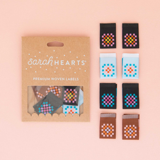 Sarah Hearts Label - Granny Squares