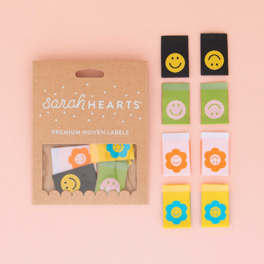 Sarah Hearts Label - Smiley