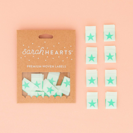 Sarah Hearts Label - mint Star