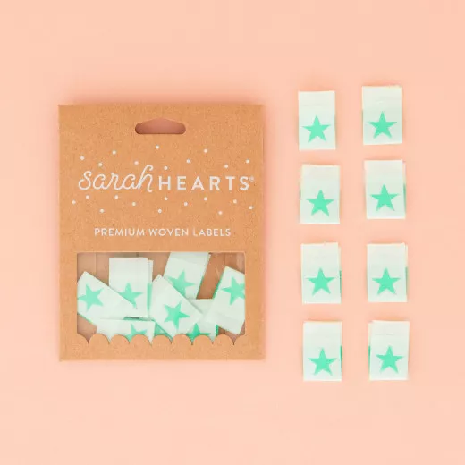 Sarah Hearts Label - mint Star