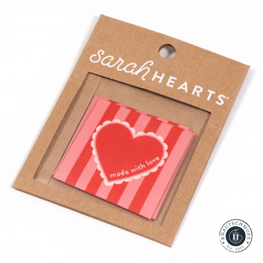 Sarah Hearts Label - Made with Love