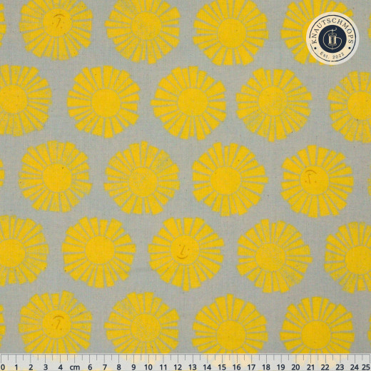Cotton & Steel - By The Seaside II - Sunshine - Sky Blue Unbleached Fabric