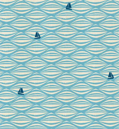 Cotton & Steel - By The Seaside II - Ahoy - Sky Unbleached Fabric Cotton & Steel - By The Seaside II - Ahoy - Sky Unbleached Fabric
