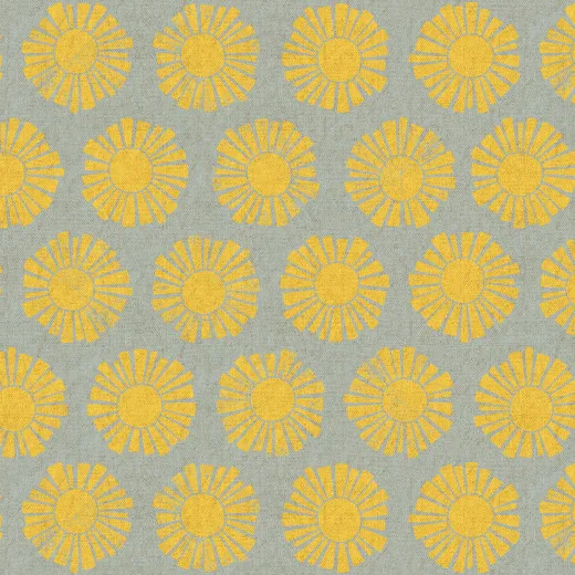 Cotton & Steel - By The Seaside II - Sunshine - Sky Blue Unbleached Canvas Fabric Cotton & Steel - By The Seaside II - Sunshine - Sky Blue Unbleached Canvas Fabric