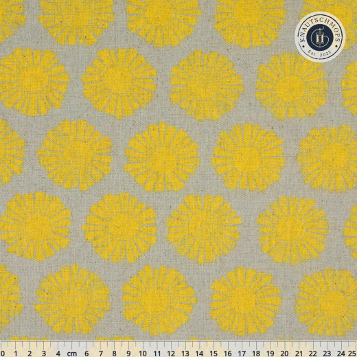 Cotton & Steel - By The Seaside II - Sunshine - Sky Blue Unbleached Canvas Fabric