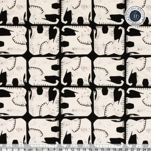 Cotton & Steel - Rising Sun - Jolly Elephant - Black Fabric Cotton & Steel - Rising Sun - Jolly Elephant - Black Fabric