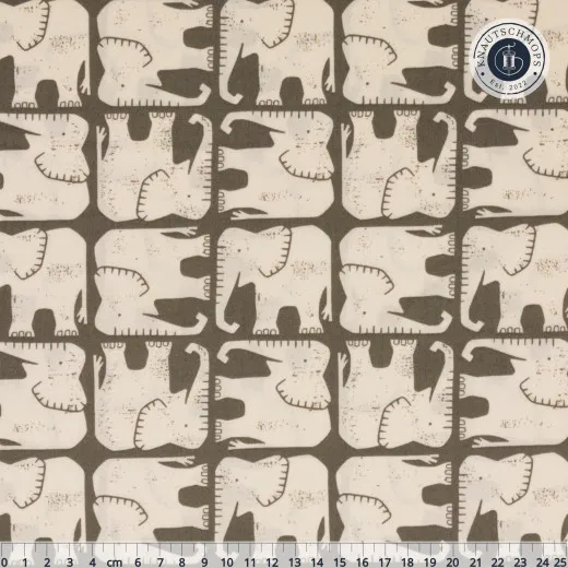 Cotton & Steel - Rising Sun - Jolly Elephant - Greige Fabric Cotton & Steel - Rising Sun - Jolly Elephant - Greige Fabric