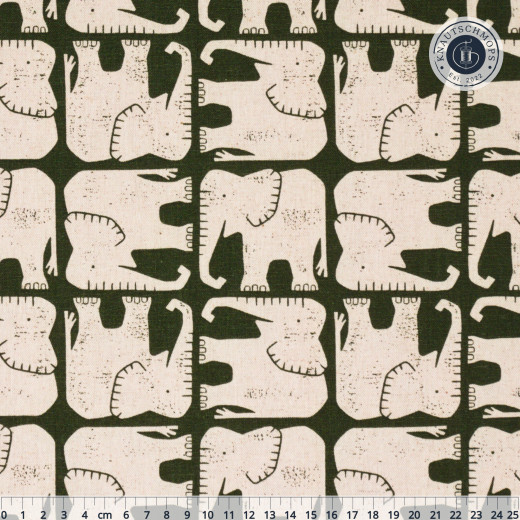Cotton & Steel - Rising Sun - Jolly Elephant - Hunter Unbleached Canvas Fabric