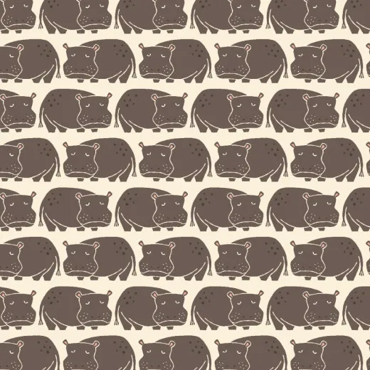 Cotton & Steel - Rising Sun - Weary Hippo - Willow Fabric Cotton & Steel - Rising Sun - Weary Hippo - Willow Fabric