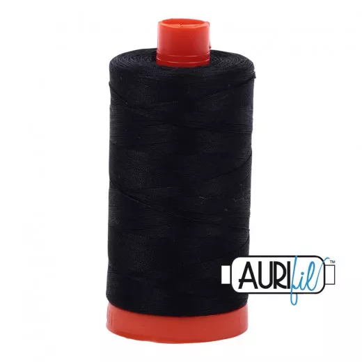 Aurifil 50wt Baumwollgarn - Black