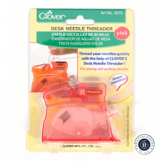 Clover Desk Needle Threader pink