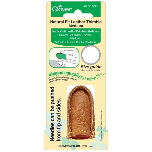 Clover Natural Fit Leder Fingerhut (Gr. M)