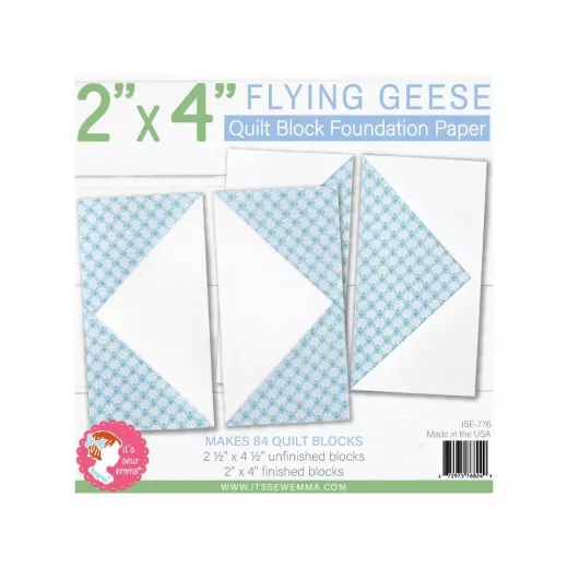 Its Sew Emma Quilt Block Foundation Paper (FPP) - 2X4 Flying Geese