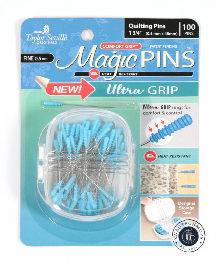 Taylor Seville Magic Pins - Ultra Grip Quilting Fine Blue