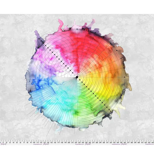 Freespirit Baumwoll Designerstoff - Hues - Giucy Giuce - Color Wheel