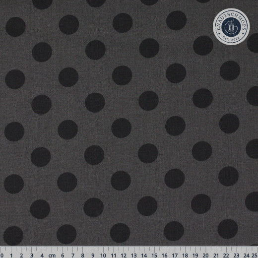 Tula Pink Baumwoll Designerstoff - True Color Graywork - Pom Pom - Carbon (55cm-Rest)
