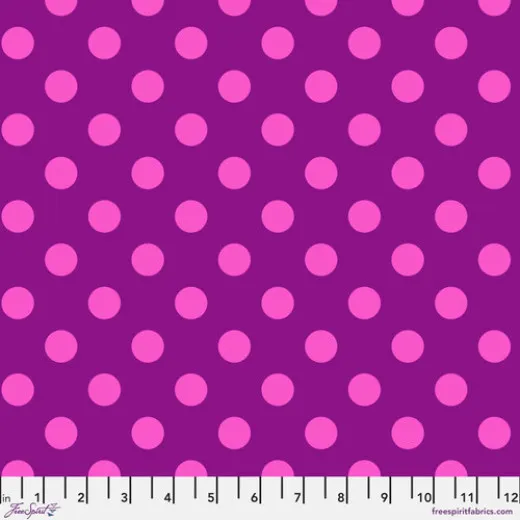 Tula Pink Baumwollstoff - True Colors - Pom Pom - Foxglove