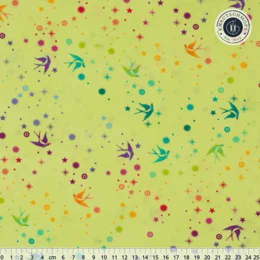 Tula Pink Baumwoll Designerstoff - Tula's True Colors - Fairy Dust - Lime