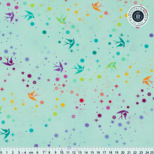 Tula Pink Baumwoll Designerstoff - Tula's True Colors - Fairy Dust - Mint