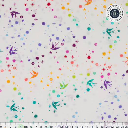 Tula Pink Baumwoll Designerstoff - Tula's True Colors - Fairy Dust - White