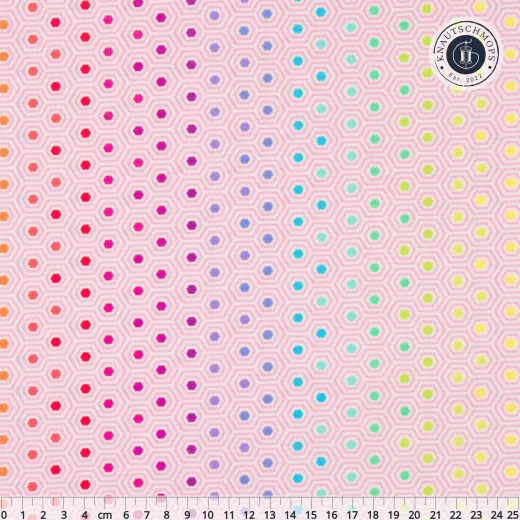 Tula Pink Baumwollstoff - True Colors - Hexy Rainbow - Shell