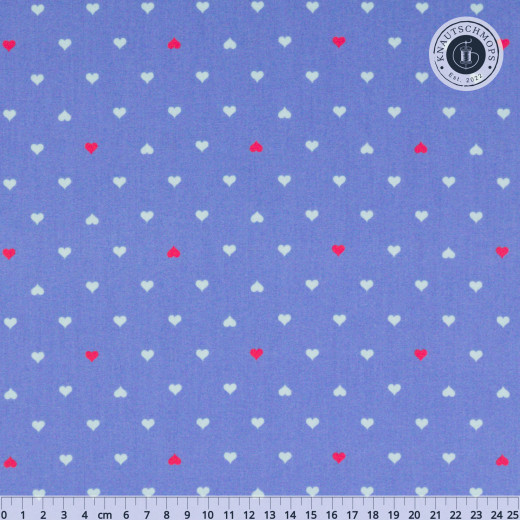 Tula Pink Baumwoll Designerstoff - Besties - Unconditional Love Bluebell