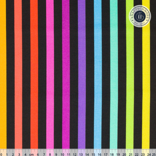 Tula Pink Baumwoll Designerstoff - True Color Graywork - Disco Stripe - Carbon
