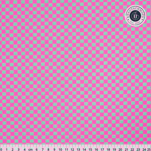 Tula Pink Baumwoll Designerstoff - Untamed - Check Please Cosmic (70cm-Rest)