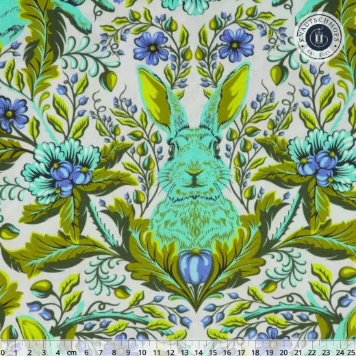 Tula Pink Baumwoll Designerstoff - Full Moon Forest II - Hoppy Go Lucky - Starlight