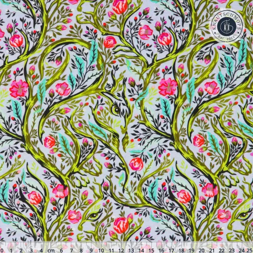 Tula Pink Baumwoll Designerstoff - Full Moon Forest II - Branch Manager - Starlight
