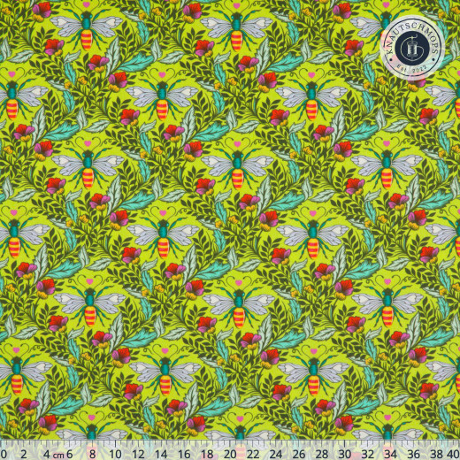 Tula Pink Baumwoll Designerstoff - Full Moon Forest II - Shake Your Honey Maker - Enchanted