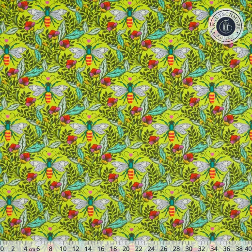 Tula Pink Baumwoll Designerstoff - Full Moon Forest II - Shake Your Honey Maker - Enchanted
