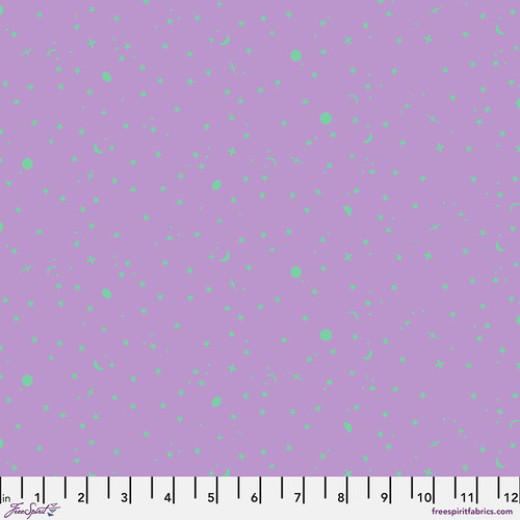 Tula Pink Baumwoll Designerstoff - True Colors - Space Sprinkles - Frozen Berry