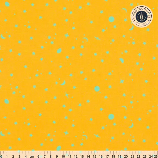 Tula Pink Baumwoll Designerstoff - True Colors - Space Sprinkles - Papaya
