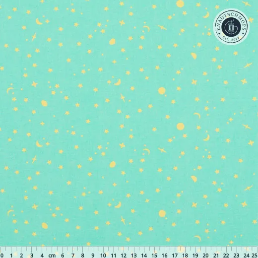 Tula Pink Baumwoll Designerstoff - True Colors - Space Sprinkles - Seaglass