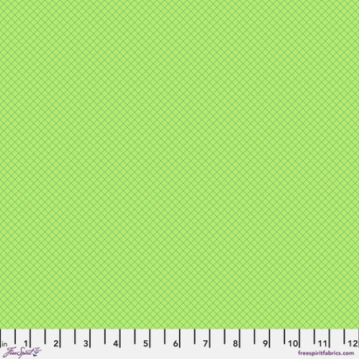 Tula Pink Baumwoll Designerstoff - True Colors - On the Grid - Apple