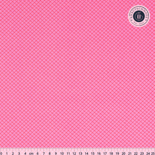 Tula Pink Baumwoll Designerstoff - True Colors - On the Grid - Bubblegum