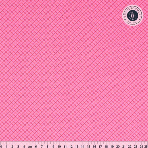 Tula Pink Baumwoll Designerstoff - True Colors - On the Grid - Bubblegum