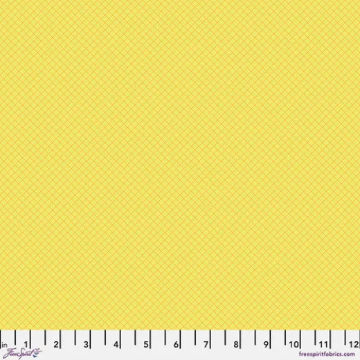 Tula Pink Baumwoll Designerstoff - True Colors - On the Grid - Highlighter