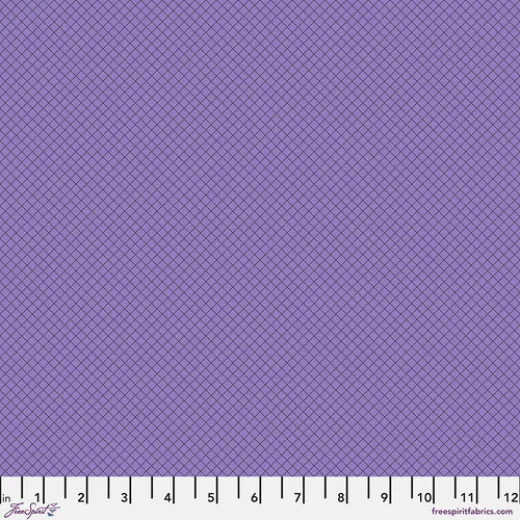 Tula Pink Baumwoll Designerstoff - True Colors - On the Grid - Mysterious