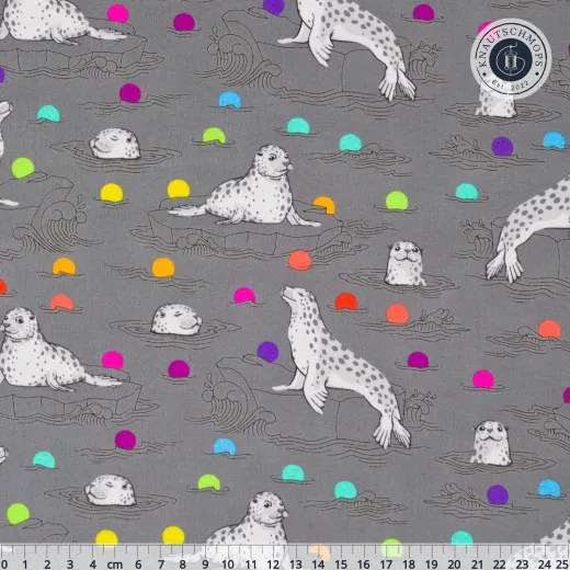 Tula Pink Baumwoll Designerstoff - Graywork - Seal the Deal - Shadow Tula Pink Baumwoll Designerstoff - Graywork - Seal the Deal - Shadow