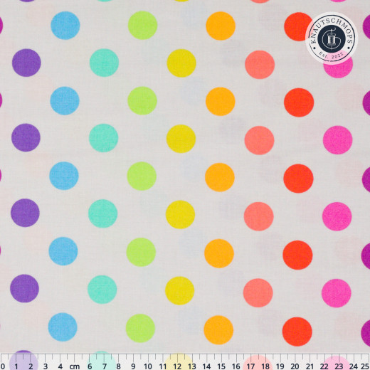 Tula Pink Baumwoll Designerstoff - True Color Graywork - Disco Poms - Whisper