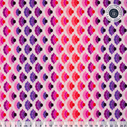 Tula Pink Baumwoll Designerstoff - Floral Reef - Aquatic Lace - Ultraviolet (28cm-Rest)