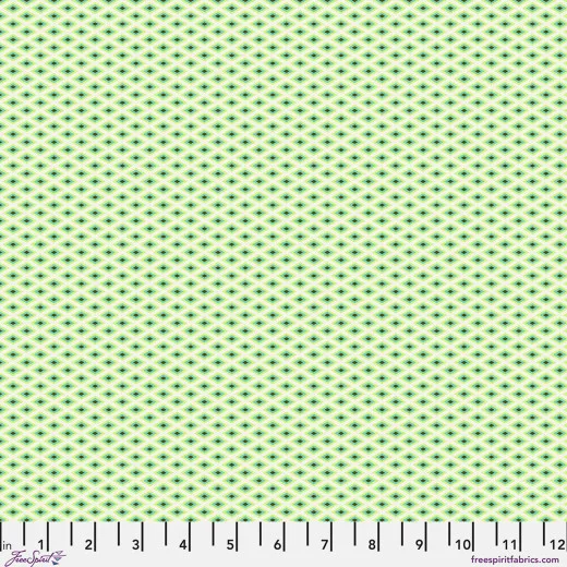 Tula Pink Baumwoll Designerstoff - Floral Reef - Lighthouse Windows - Seagrass