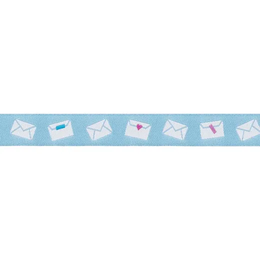 Ruby Star Society Webband 5/8" - Salutations - Envelopes in Sky