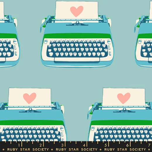 Ruby Star Society - Best Day Ever - Typewriters Novelty Kitsch Retro Vintage - Turquoise