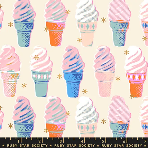 Ruby Star Society - Best Day Ever - Ice Cream Novelty Kitsch Retro Vintage - Metallic Natural